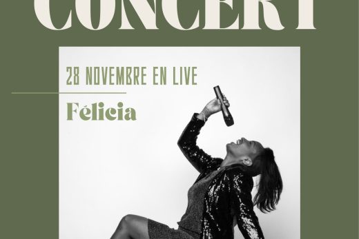 Chanteuse en robe à sequins au Restaurant Le Progrès, maison fondée en 1909, concert Félicia le 28 nov.